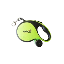 Повідець-рулетка AnimAll з диспенсером для собак, вага до 15 кг, колір зелений, S 3 м