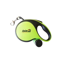 Повідець-рулетка AnimAll з диспенсером для собак, вага до 50 кг, колір зелений, L 5 м