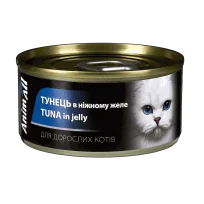 Консерви AnimAll для котів, тунець в ніжному желе, 85 г