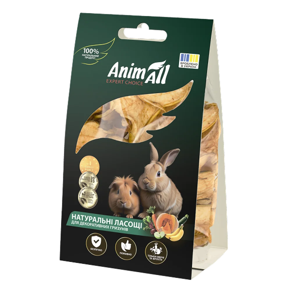 AnimAll natural treats dried apple for decorative rodents, 25 g