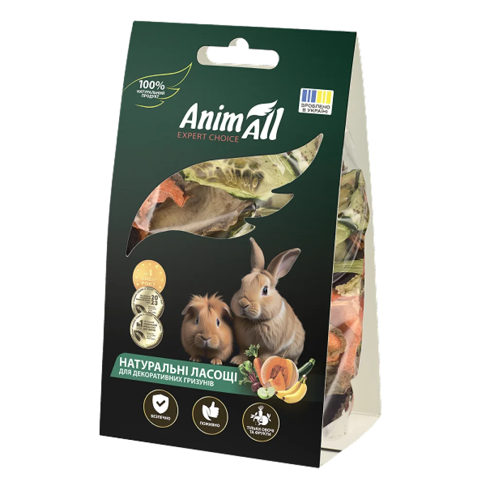 AnimAll natural treats dried vegetable mix with celery for decorative rodents, 50 g