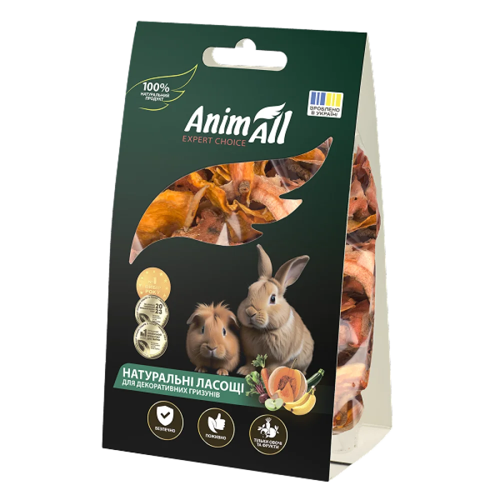 AnimAll natural treats dried carrots and pumpkin for decorative rodents, 50 g