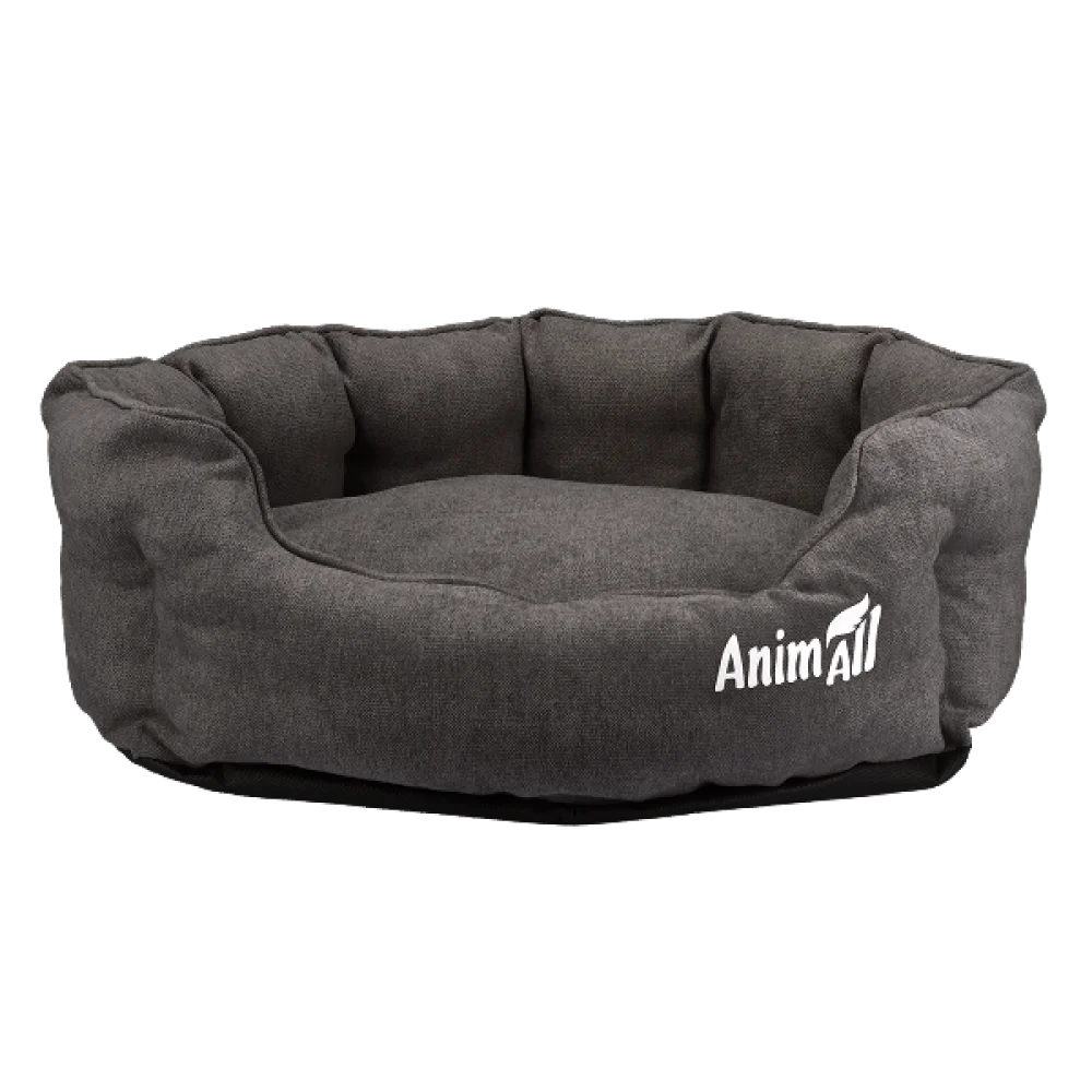 Лежак AnimAll Royal для котів та собак, колір темно-сірий, S 48х42х20 см