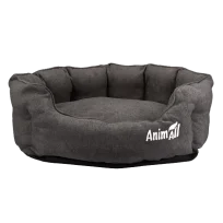 Лежак AnimAll Royal для котів та собак, колір темно-сірий, S 48х42х20 см