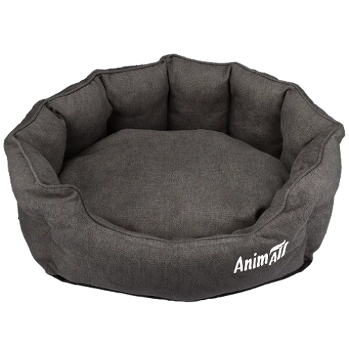 Лежак AnimAll Royal для котів та собак, колір темно-сірий, S 48х42х20 см