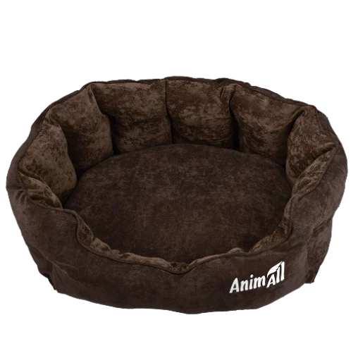 Лежак AnimAll Royal для котів та собак, колір коричневий, M 53х47х21 см