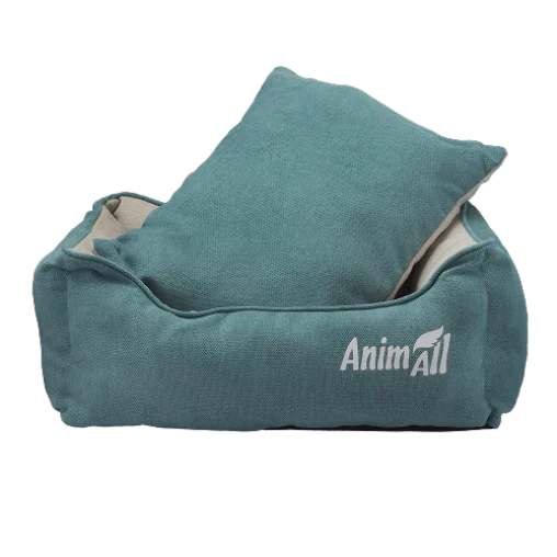 Лежак AnimAll Nena для котів та собак, колір бірюзовий, S 45х35х16 см