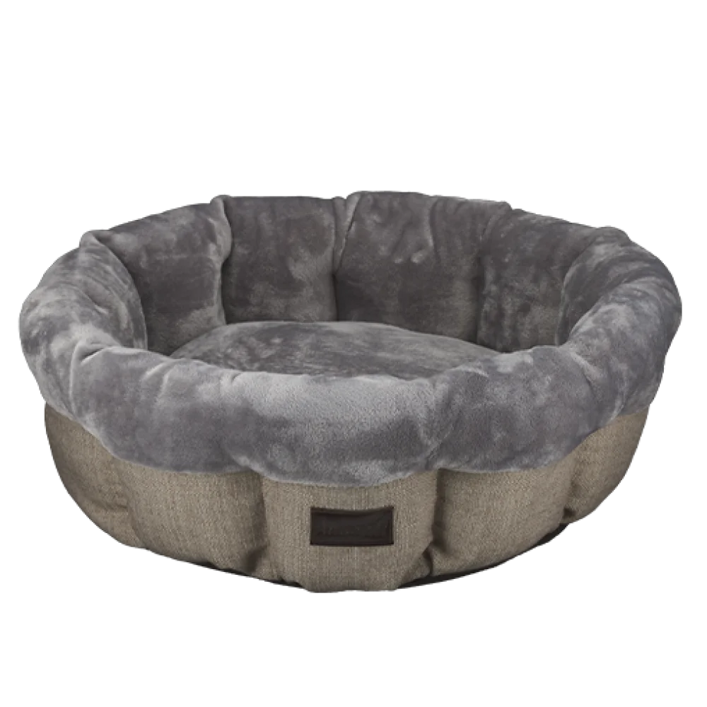 Лежак-кошик AnimAll Mary для котів та собак, колір сірий, M 60х60х17 см