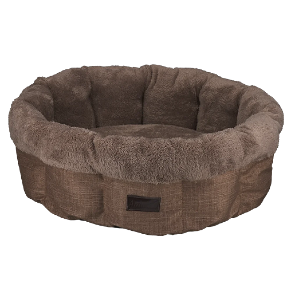 Лежак-кошик AnimAll Mary для котів та собак, колір коричневий, M 60х60х17 см