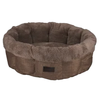 Лежак-кошик AnimAll Mary для котів та собак, колір коричневий, M 60х60х17 см