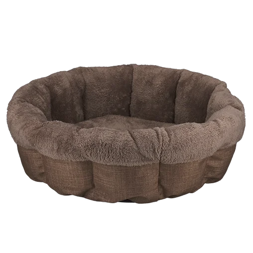 Лежак-кошик AnimAll Mary для котів та собак, колір коричневий, M 60х60х17 см