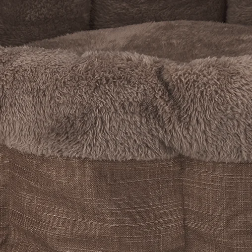 Лежак-кошик AnimAll Mary для котів та собак, колір коричневий, M 60х60х17 см