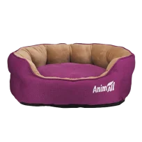 Лежак AnimAll Royal для котів та собак, колір фуксія, M 53х47х21 см