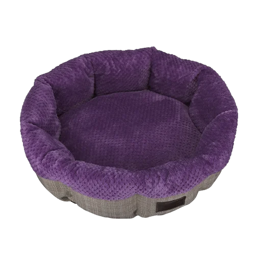 Лежак-кошик AnimAll Mary для котів та собак, колір фіолетово-сірий, S 50х50х15 см