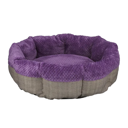 Лежак-кошик AnimAll Mary для котів та собак, колір фіолетово-сірий, S 50х50х15 см