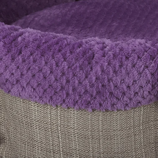 Лежак-кошик AnimAll Mary для котів та собак, колір фіолетово-сірий, S 50х50х15 см