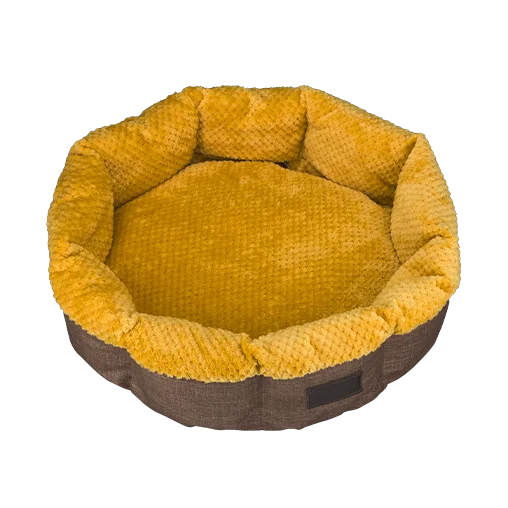 Лежак-кошик AnimAll Mary для котів та собак, колір жовто-коричневий, S 50х50х15 см