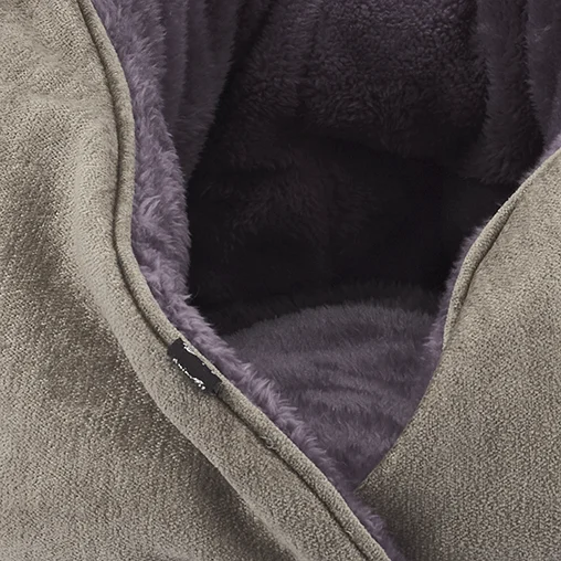 Лежак-кокон AnimAll Alice для котів та собак, колір фіолетовий-беж, S 43х28х43 см