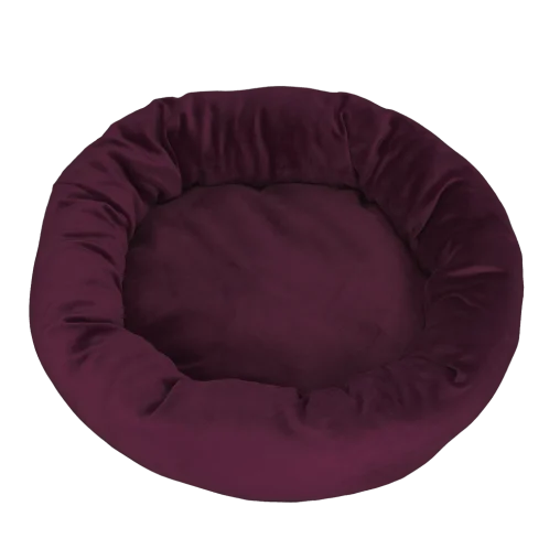 AnimAll Luna donut bed for cats and dogs, burgundy, M 65x65x20 cm