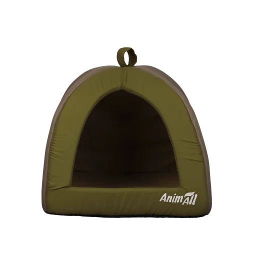 AnimAll Bad Green house bed for cats and small breeds of dogs, green, S 46x46x35 cm