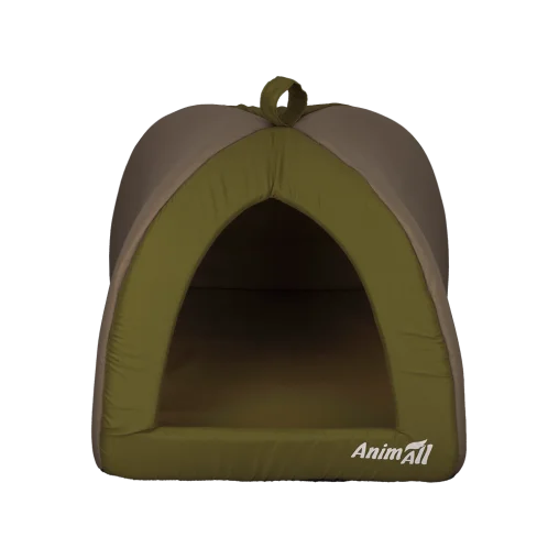 AnimAll Bad Green house bed for cats and small breeds of dogs, green, S 46x46x35 cm