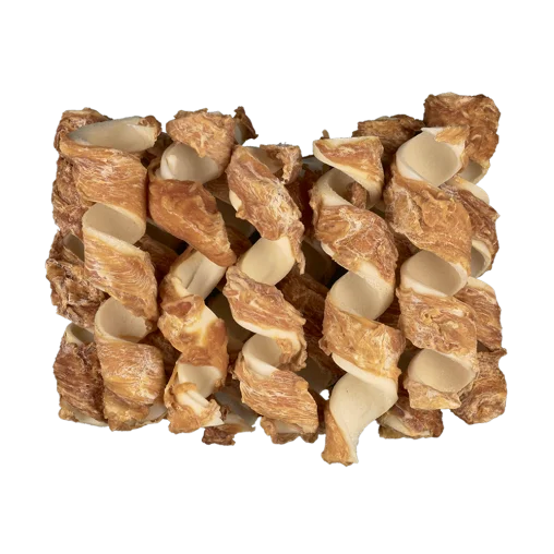 AnimAll Snack Chewable Spirals for Dogs, with Chicken on Pressed Hide, 500 g