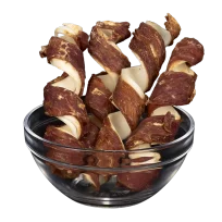AnimAll Snack Chewable Spirals for Dogs, with Duck on Pressed Hide, 500 g