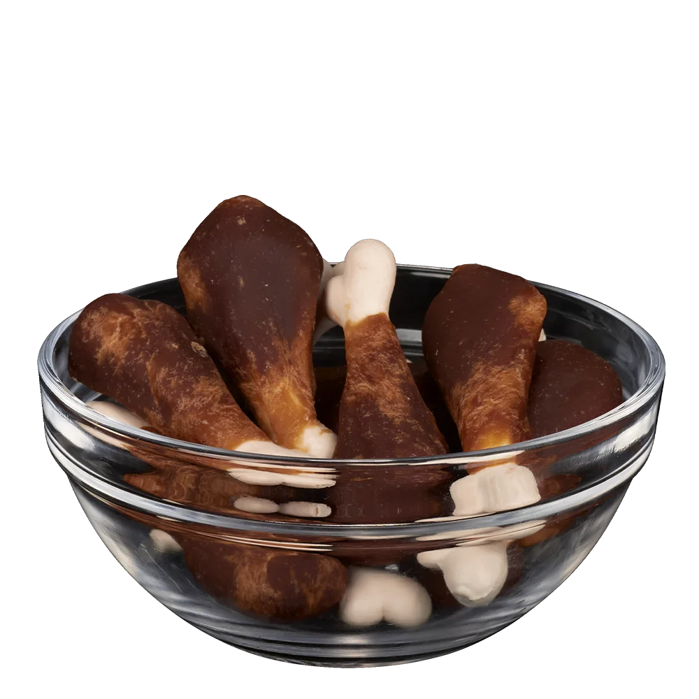 AnimAll Platinum Snack Dog Treats Meat Drumsticks on a Calcium Bone for Dogs, with Chicken, 100 g