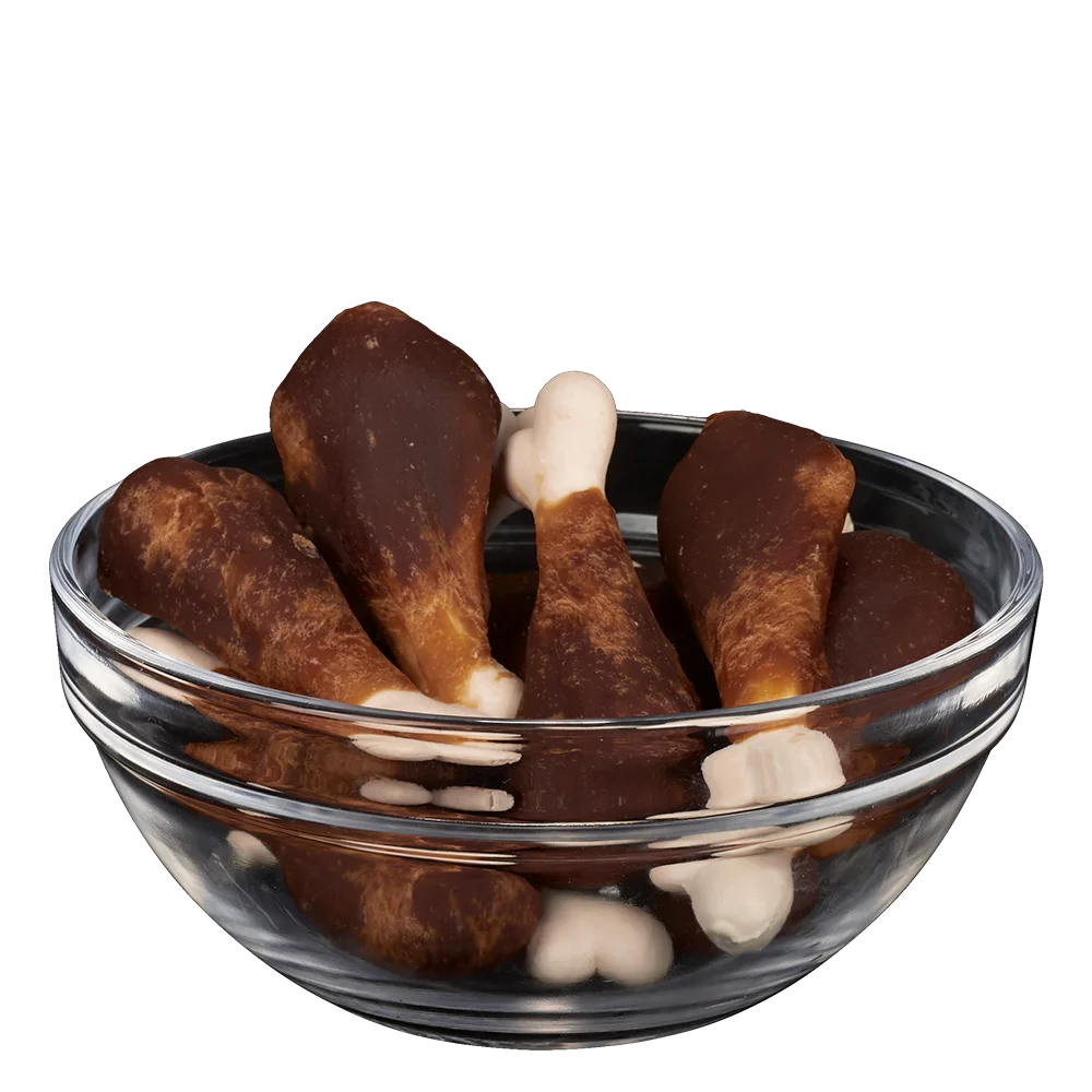 AnimAll Platinum Snack Dog Treats Meat Drumsticks on a Calcium Bone for Dogs, with Chicken, 200 g
