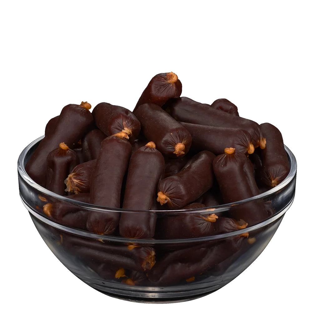 AnimAll Platinum Snack Dog Treats Mini Meat Sausages for Dogs, with Beef, 100 g