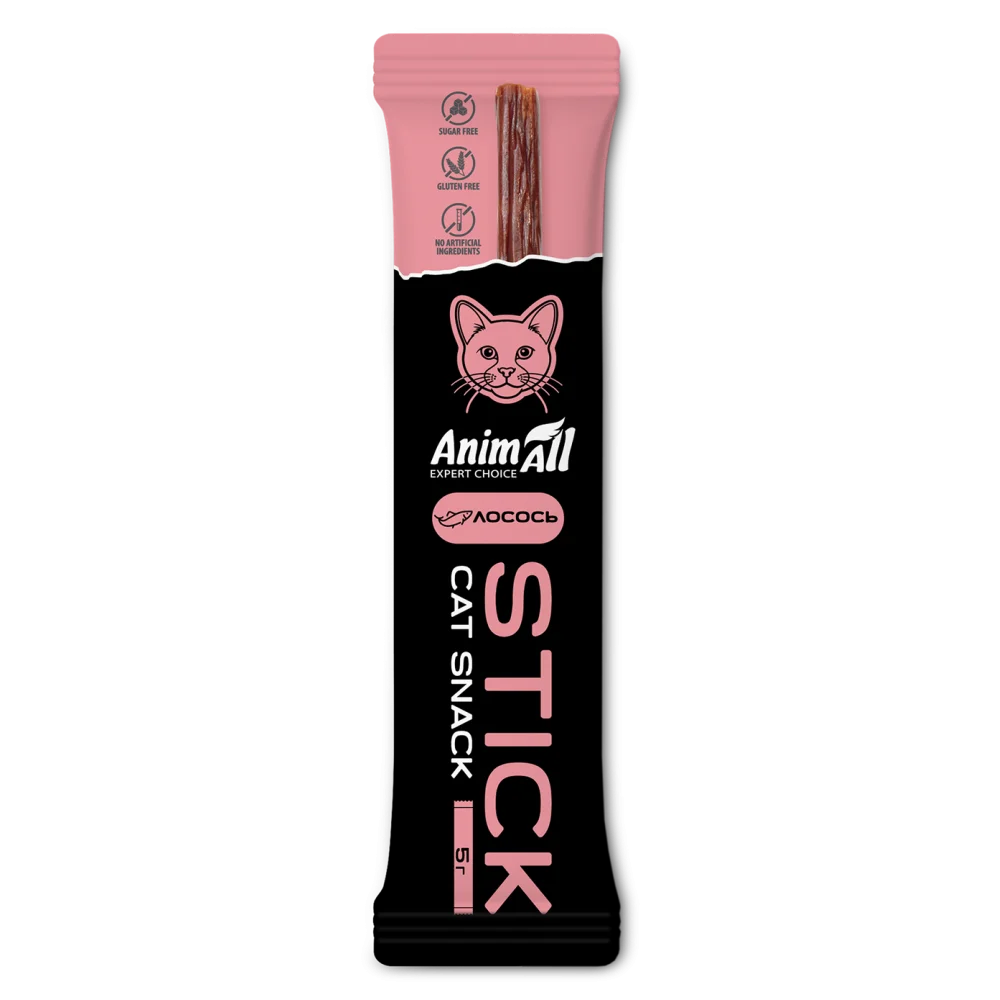 AnimAll жувальні ласощі для дорослих котів з лососем, 5г