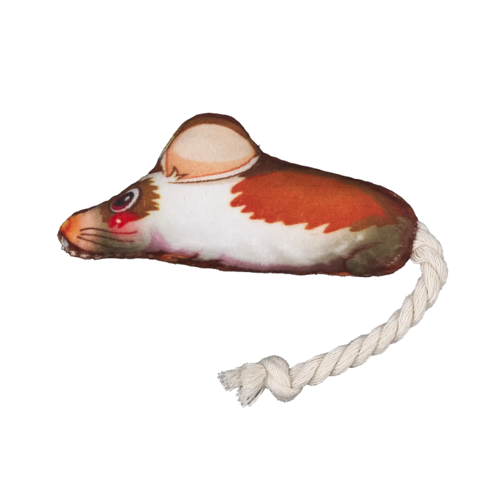 Іграшка мʼяка AnimAll Мишеня з дзвіночком та ароматом мʼяти для котів, матеріал поліестр, 11 см