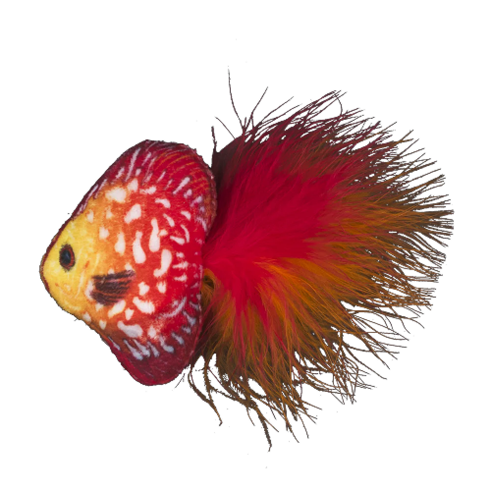 Іграшка мʼяка AnimAll Рибка з дзвіночком та ароматом мʼяти для котів, матеріал поліестр, 11 см