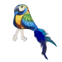 Іграшка мʼяка AnimAll Папуга з дзвіночком та ароматом мʼяти для котів, 11 см