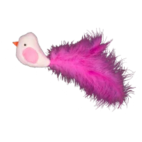 Іграшка мʼяка AnimAll Fun Флінт з пірʼям для котів, 15 см 