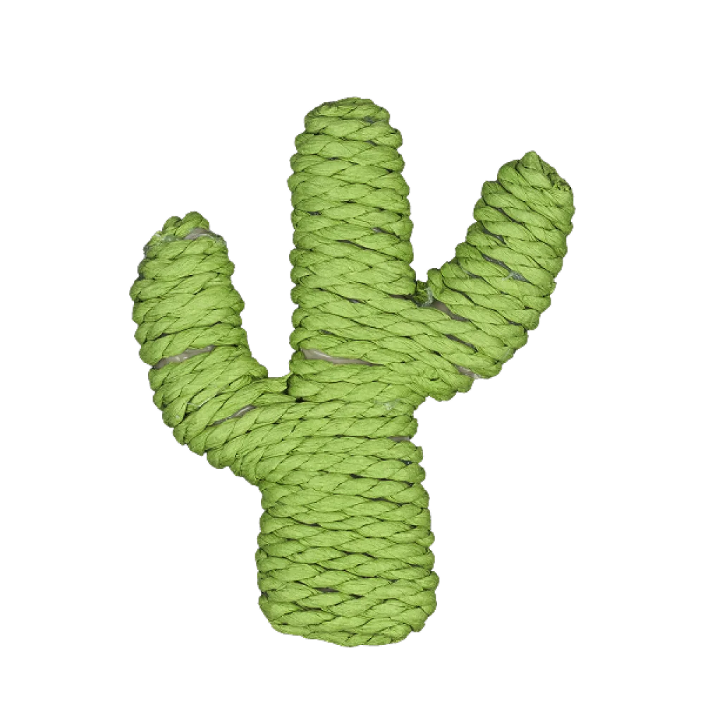 Іграшка AnimAll Fun Кактус для котів, матеріал сизаль, колір зелений, 11 см 