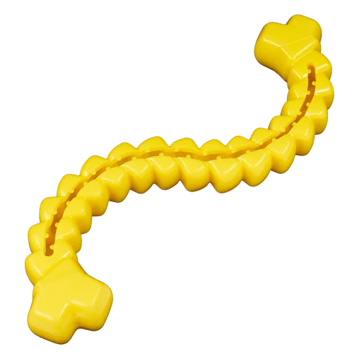 AnimAll GrizZzly Toy Motivational Rope with Squeaker for Dogs, Yellow, 33x11.5x3.4 cm