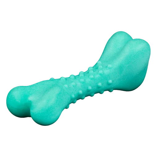 AnimAll GrizZzly Spiked Dog Bone Toy, Mint, 11x4.7x4 cm
