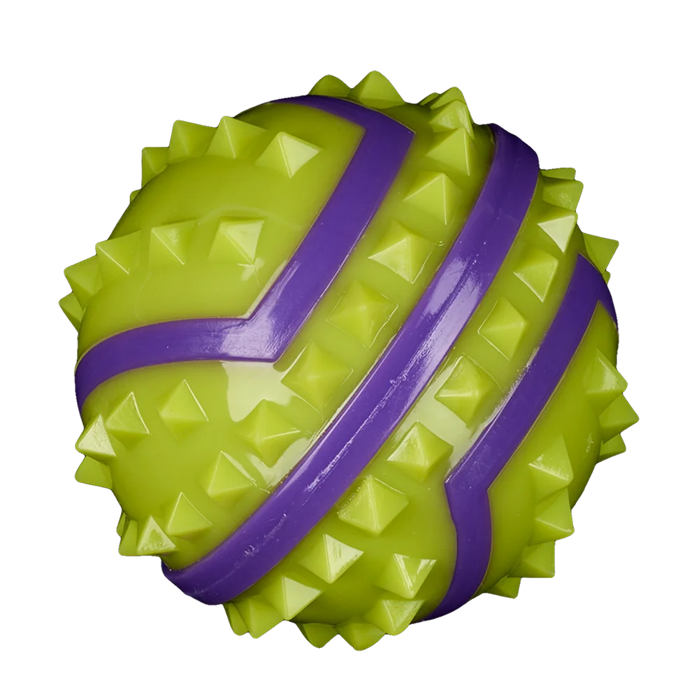 AnimAll GrizZzly Spiked Ball for Dogs, Yellow, S 7 cm