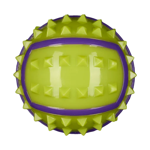 AnimAll GrizZzly Spiked Ball for Dogs, Yellow, M 8.4 cm
