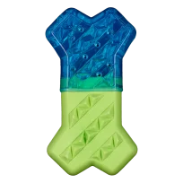 AnimAll GrizZzly Cooling Bone Dog Toy, Green-Blue, 13.5x7.4x3.8 cm
