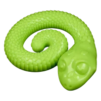 AnimAll GrizZzly Squeaky Snake Dog Toy, Green, 18.4x15x5.6 cm