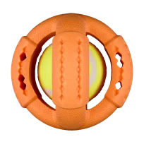 AnimAll GrizZzly CrossFit Tennis Ball for Dogs, Orange, L 11.2 cm