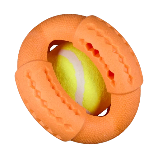 AnimAll GrizZzly CrossFit Tennis Ball for Dogs, Orange, L 11.2 cm