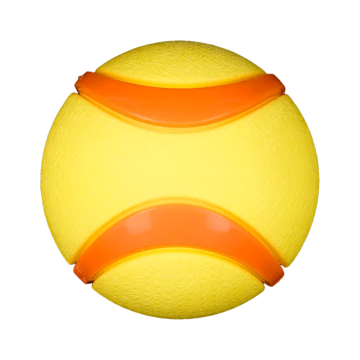 AnimAll GrizZzly Squeaky Tennis Ball for Dogs, Yellow, 6.4 cm