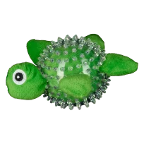 AnimAll GrizZzly Soft Toy Turtle with Squeaker for Dogs, Green, 9 cm