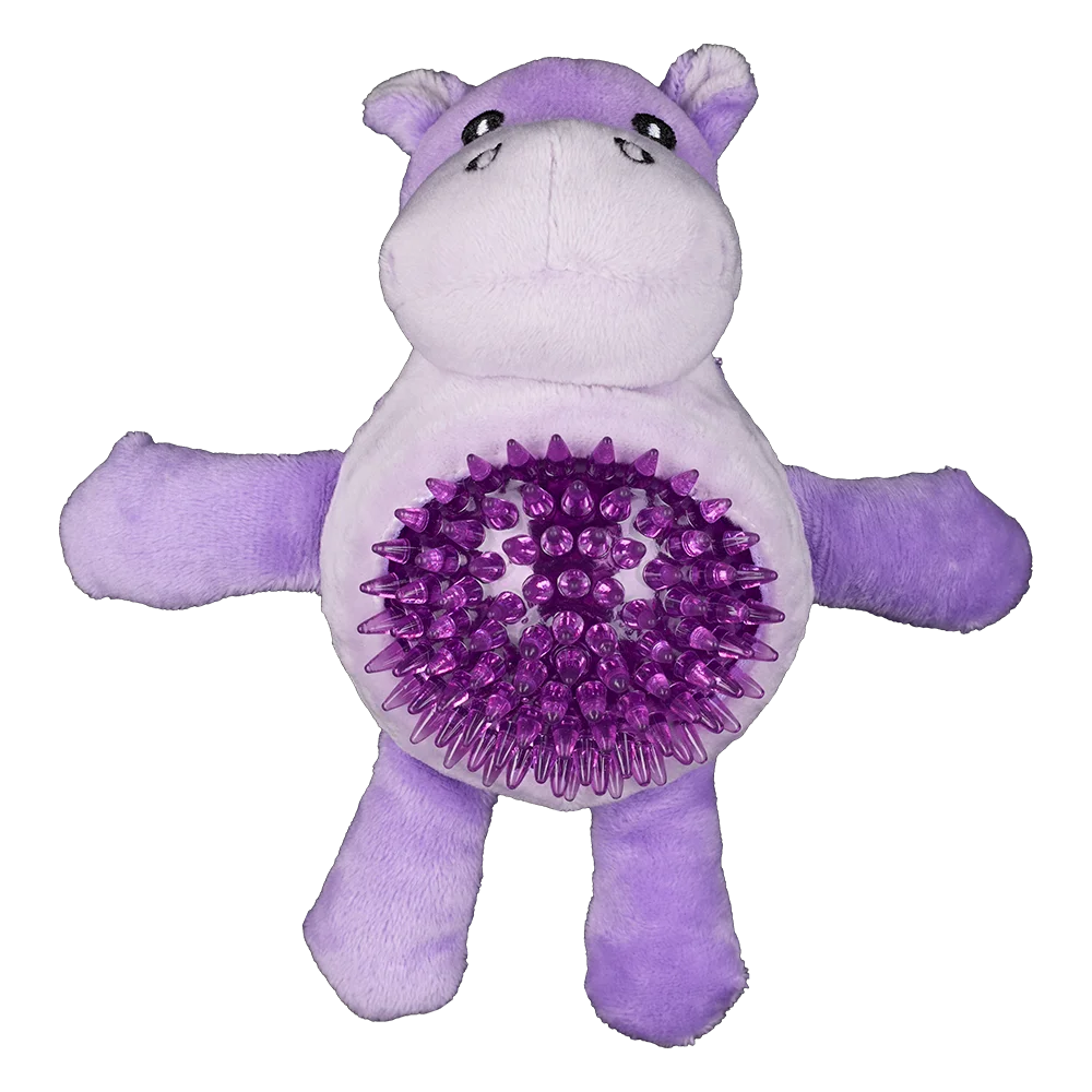 AnimAll GrizZzly Soft Toy Hippopotamus with Squeaker for Dogs, polyester, 19x18x8 cm
