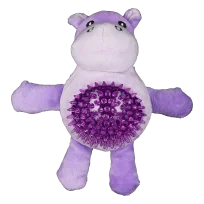 AnimAll GrizZzly Soft Toy Hippopotamus with Squeaker for Dogs, polyester, 19x18x8 cm