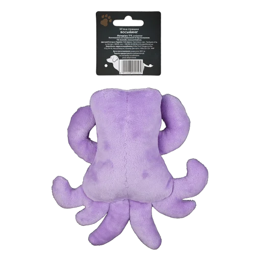 AnimАll GrizZzly Soft Octopus Squeaky Dog Toy, polyester, 17x18x6 cm