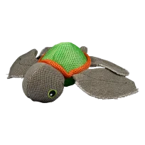 AnimAll GrizZzly Soft Squeaky Turtle Dog Toy, Green, 20x26x9 cm